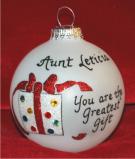 Very Special Aunt Christmas Ornament Personalized FREE at PersonalizedOrnamentsMarket.com by Russell Rhodes