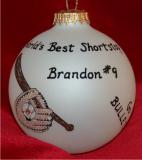 Our Baseball Star Christmas Ornament Personalized FREE at PersonalizedOrnamentsMarket.com by Russell Rhodes