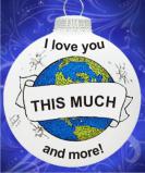 I Love You This Much Christmas Ornament Personalized FREE at PersonalizedOrnamentsMarket.com by Russell Rhodes