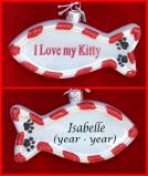 Memorial for Cat Christmas Ornament Personalized FREE at PersonalizedOrnamentsMarket.com by Russell Rhodes