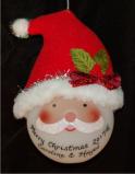 Light-up Santa with Hat Christmas Ornament Personalized FREE at PersonalizedOrnamentsMarket.com by Russell Rhodes