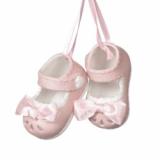 Sturdy-fire Porcelain Pink Baby Shoes Christmas Ornament Personalized FREE at PersonalizedOrnamentsMarket.com by Russell Rhodes