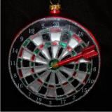 Championship Board Darts Glass Christmas Ornament Personalized FREE at PersonalizedOrnamentsMarket.com by Russell Rhodes