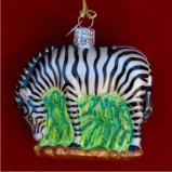 Zebra Christmas Ornament Personalized FREE at PersonalizedOrnamentsMarket.com by Russell Rhodes