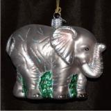 Elephant Glass Christmas Ornament Personalized FREE at PersonalizedOrnamentsMarket.com by Russell Rhodes