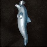 Playful Dolphin Blown Glass Christmas Ornament Personalized FREE at PersonalizedOrnamentsMarket.com by Russell Rhodes