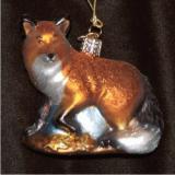 Red Fox Glass Christmas Ornament Personalized FREE at PersonalizedOrnamentsMarket.com by Russell Rhodes