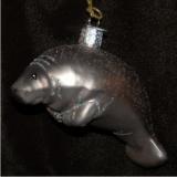 Manatee Glass Christmas Ornament Personalized FREE at PersonalizedOrnamentsMarket.com by Russell Rhodes