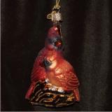 Cardinals in Love Glass Christmas Ornament Personalized FREE at PersonalizedOrnamentsMarket.com by Russell Rhodes