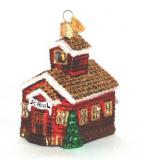 Personalized School House Glass Christmas Ornament Personalized FREE at PersonalizedOrnamentsMarket.com by Russell Rhodes