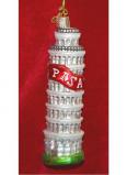 Leaning Tower of Pisa Glass Christmas Ornament Personalized FREE at PersonalizedOrnamentsMarket.com by Russell Rhodes