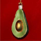 Avocado Christmas Ornament Personalized FREE at PersonalizedOrnamentsMarket.com by Russell Rhodes