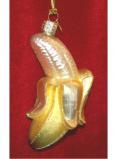 Peeled Banana Glass Christmas Ornament Personalized FREE at PersonalizedOrnamentsMarket.com by Russell Rhodes