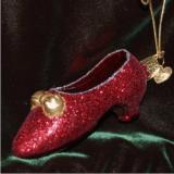 Ruby Red Slippers Glass Christmas Ornament Personalized FREE at PersonalizedOrnamentsMarket.com by Russell Rhodes