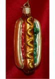 Hot Dog Glass Christmas Ornament Personalized FREE at PersonalizedOrnamentsMarket.com by Russell Rhodes