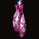 Ballet Toe Shoes Glass Christmas Ornament Personalized FREE at PersonalizedOrnamentsMarket.com by Russell Rhodes