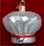 Chef's Hat Christmas Ornament Personalized FREE at PersonalizedOrnamentsMarket.com by Russell Rhodes