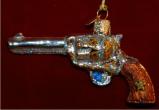 Western Revolver Christmas Ornament Personalized FREE at PersonalizedOrnamentsMarket.com by Russell Rhodes