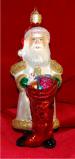 Bountiful Santa Christmas Ornament Personalized FREE at PersonalizedOrnamentsMarket.com by Russell Rhodes