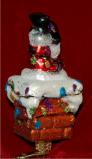 Santa Slides on Down! Christmas Ornament Personalized FREE at PersonalizedOrnamentsMarket.com by Russell Rhodes