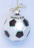 Soccer Ornament Glass Christmas Ornament Personalized FREE at PersonalizedOrnamentsMarket.com by Russell Rhodes