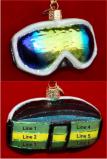 No-Glare Ski Goggles Christmas Ornament Personalized FREE at PersonalizedOrnamentsMarket.com by Russell Rhodes