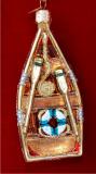 Rowboat Glass Christmas Ornament Personalized FREE at PersonalizedOrnamentsMarket.com by Russell Rhodes