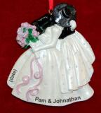 Wedding Christmas Ornament A Kiss to Remember Personalized FREE at PersonalizedOrnamentsMarket.com by Russell Rhodes