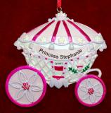 Princess Christmas Ornament Her Arrival Personalized FREE at PersonalizedOrnamentsMarket.com by Russell Rhodes