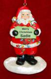 Santa's Gift Just for You Christmas Ornament Personalized FREE at PersonalizedOrnamentsMarket.com by Russell Rhodes