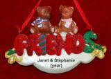 Best Friends Christmas Ornament Personalized FREE at PersonalizedOrnamentsMarket.com by Russell Rhodes