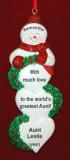 Lots of Love to Aunt Christmas Ornament Personalized FREE at PersonalizedOrnamentsMarket.com by Russell Rhodes