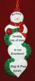 Sending Lots of Love to Our Grandchild Christmas Ornament Personalized FREE at PersonalizedOrnamentsMarket.com by Russell Rhodes