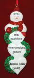 Lots of Love Godfather to Godson Christmas Ornament Personalized FREE at PersonalizedOrnamentsMarket.com by Russell Rhodes