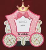 Princess Carriage Photo Frame Christmas Ornament Personalized FREE at PersonalizedOrnamentsMarket.com by Russell Rhodes