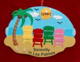 Family Christmas Ornament 4 at the Beach Personalized FREE at PersonalizedOrnamentsMarket.com by Russell Rhodes