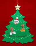 Single Person Christmas Tree Ornament with 2 Dogs, Cats, Pets Custom Add-ons Personalized FREE at PersonalizedOrnamentsMarket.com by Russell Rhodes