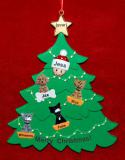 Single Person Christmas Tree Ornament with 4 Dogs, Cats, Pets Custom Add-ons Personalized FREE at PersonalizedOrnamentsMarket.com by Russell Rhodes