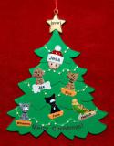 Single Person Christmas Tree Ornament with 5 Dogs, Cats, Pets Custom Add-ons Personalized FREE at PersonalizedOrnamentsMarket.com by Russell Rhodes