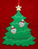 Gay Couple Christmas Tree Ornament Personalized FREE at PersonalizedOrnamentsMarket.com by Russell Rhodes