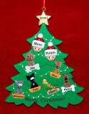 Single Mom Christmas Tree Ornament 1 Child with 6 Dogs, Cats, Pets Custom Add-ons Personalized FREE at PersonalizedOrnamentsMarket.com by Russell Rhodes