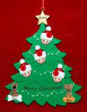 Grandparents Christmas Tree Ornament with 4 Grandkids and 2 Dogs, Cats, Pets Custom Add-ons Personalized FREE at PersonalizedOrnamentsMarket.com by Russell Rhodes