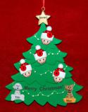 Single Dad Christmas Tree Ornament with 3 Kids and 2 Dogs, Cats, Pets Custom Add-ons Personalized FREE at PersonalizedOrnamentsMarket.com by Russell Rhodes