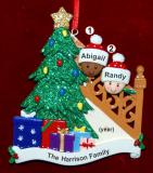 Our Tree Mixed Race Biracial Couple Christmas Ornament Personalized FREE at PersonalizedOrnamentsMarket.com by Russell Rhodes