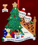 Our First Family Christmas Tree Christmas Ornament with 2 Dogs, Cats, Pets Custom Add-ons Personalized FREE at PersonalizedOrnamentsMarket.com by Russell Rhodes