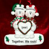 Couples Christmas Ornament Polar Express Personalized FREE at PersonalizedOrnamentsMarket.com by Russell Rhodes