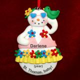 Winter Holiday Snowlady Christmas Ornament Personalized FREE at PersonalizedOrnamentsMarket.com by Russell Rhodes