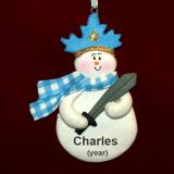 Snow Prince Christmas Ornament Personalized FREE at PersonalizedOrnamentsMarket.com by Russell Rhodes