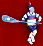 Lacrosse Christmas Ornament Going for the Goal Personalized FREE at PersonalizedOrnamentsMarket.com by Russell Rhodes