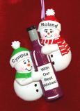 Love and Wine Christmas Ornament Personalized FREE at PersonalizedOrnamentsMarket.com by Russell Rhodes